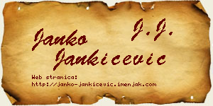 Janko Jankićević vizit kartica